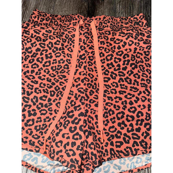 BuffBunny Flo Terracotta Coral Running XS Athletic Shorts Leopard 2 Mob Wife - Picture 4 of 9